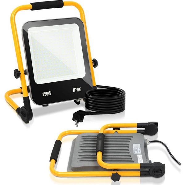Clanmacy Led Faro Da Costruzione Luce Da Lavoro 150W 12000LM Bianco Freddo Led Proiettore Proiettore-image