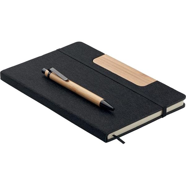 Midocean - Taccuino "Notemix"", Rpet (Polietilene Tereftalato Riciclato), A5 Set MO1353 (Taglia Unica) (Nero)"-image