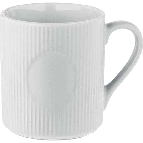 Midocean - Tazza Da Caffè, A Coste, In Ceramica, 340Ml MO351 (Taglia Unica) (Bianco)-image