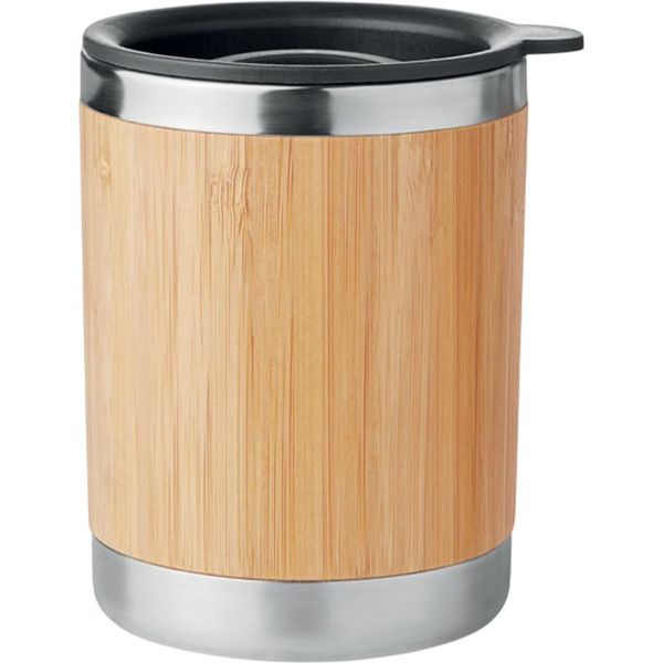 Midocean - Tazza Per Bere "Lokka"", Coperchio, Bambù, 250Ml MO406 (Taglia Unica) (Legno)"-image