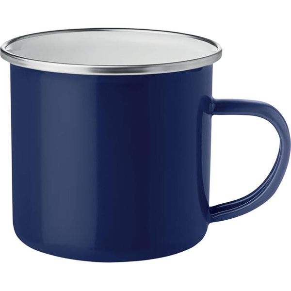 Midocean - Tazza Da Caffè "Plateado"", Smaltata, Metallo, 350Ml MO474 (Taglia Unica) (Blu)"-image