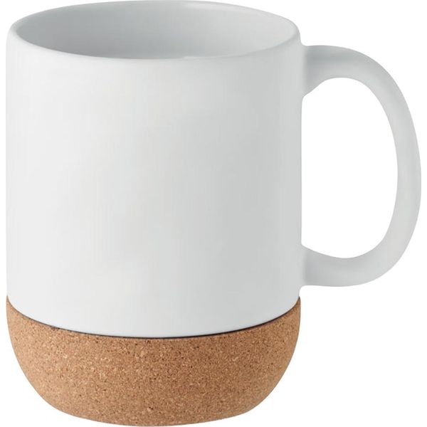 Midocean - Tazza Da Caffè "Matt"", Sughero, Ceramica, 300Ml MO447 (Taglia Unica) (Bianco)"-image