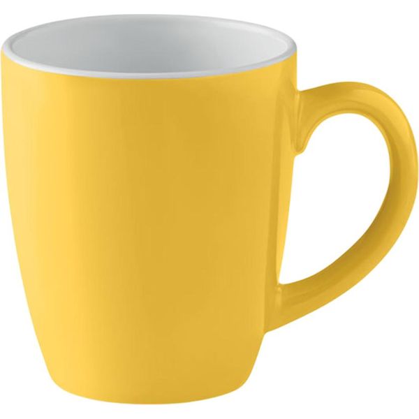 Midocean - Tazza Da Caffè "Trent"", Colorata, In Ceramica MO434 (Taglia Unica) (Giallo/Bianco)"-image