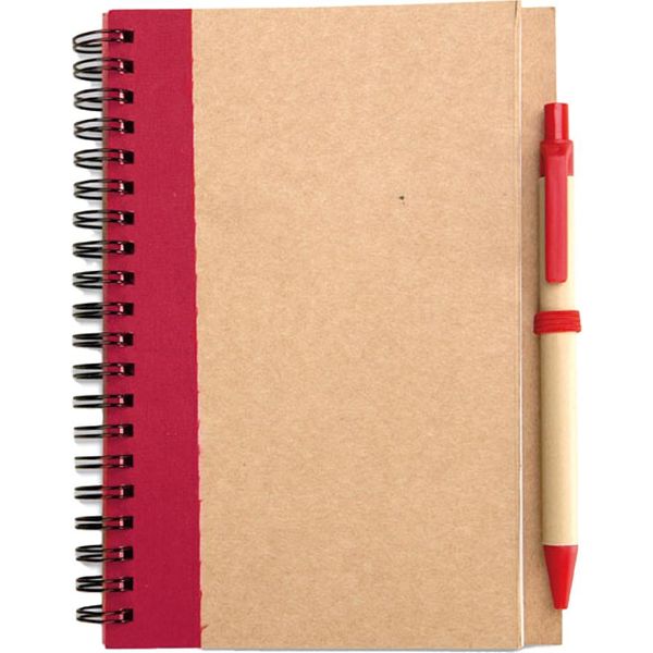 Midocean - Taccuino Con Penna "Sonora Plus"", Materiale Riciclato, B6 MO508 (Taglia Unica) (Rosso)"-image