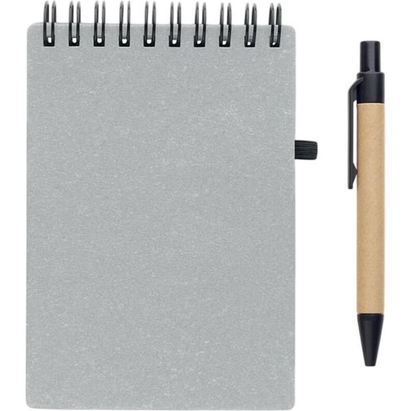 Midocean - Taccuino Con Penna "Notie"", Materiale Riciclato MO728 (Taglia Unica) (Grigio)"-image