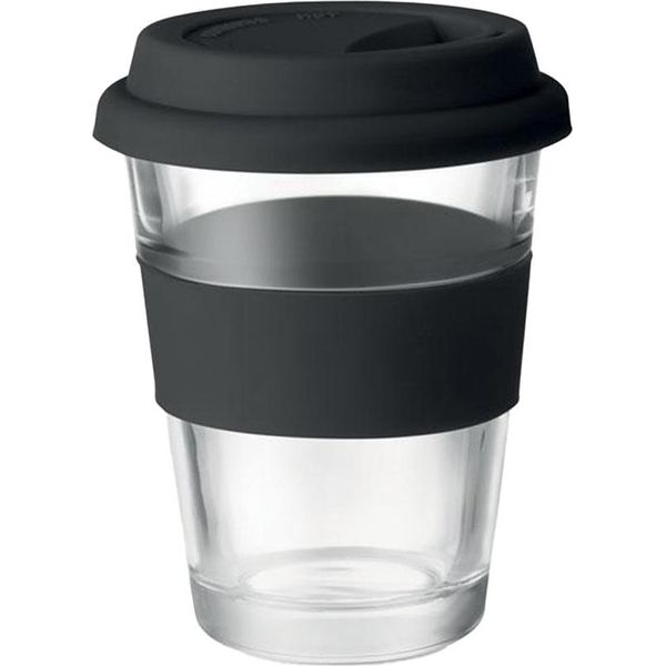 Midocean - Bicchiere "Astoglass"", Vetro, 350Ml MO644 (Taglia Unica) (Nero)"-image
