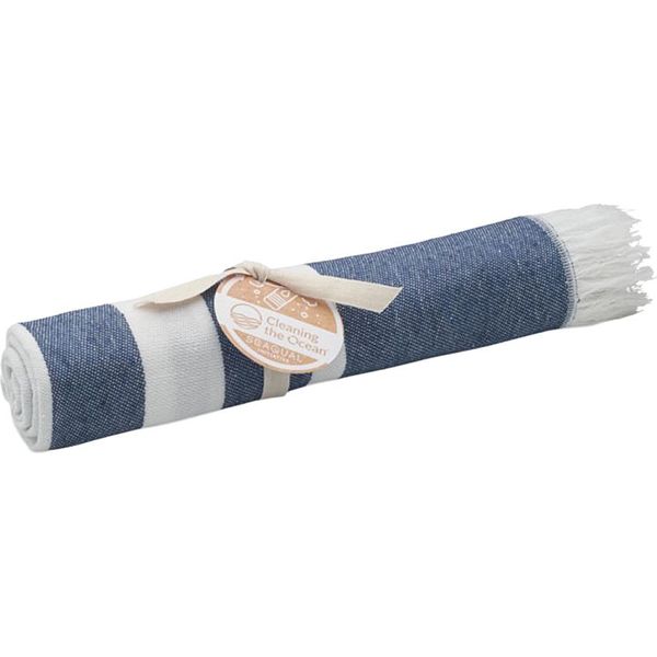 Midocean - Asciugamano Da Bagno "Wave"", Seaqual, Hammam MO893 (Taglia Unica) (Blu)"-image