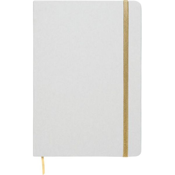 Midocean - Taccuino "Route White"", A5 MO872 (Taglia Unica) (Oro/Bianco)"-image