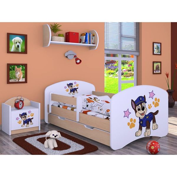 Bdw Culla Super Dogs, Culla Per Bambini, Pera Chiara (Motivo 5), 180 X 90 Cm-image