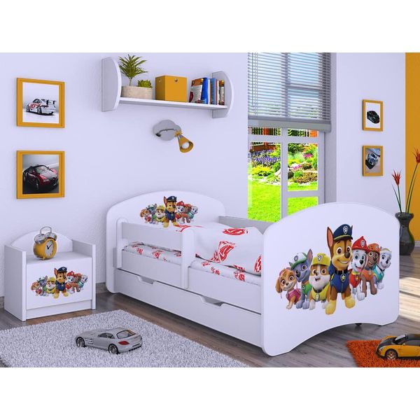 Bdw Culla Super Dogs, Culla Per Bambini, Bianco (Motivo 3), 160 X 80 Cm-image