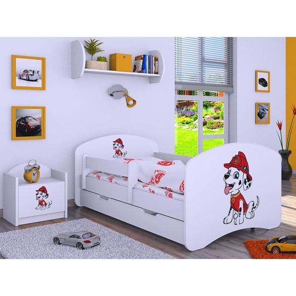 Bdw Culla Super Dogs, Culla Per Bambini, Bianco (Motivo 4), 140 X 70 Cm-image