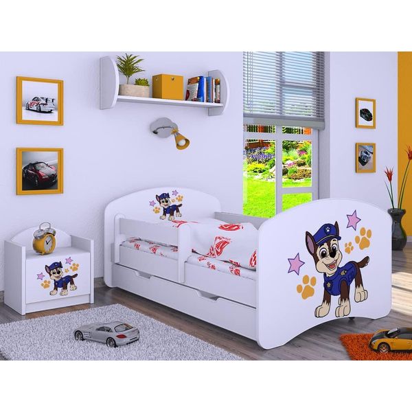Bdw Culla Super Dogs, Culla Per Bambini, Bianco (Motivo 5), 140 X 70 Cm-image