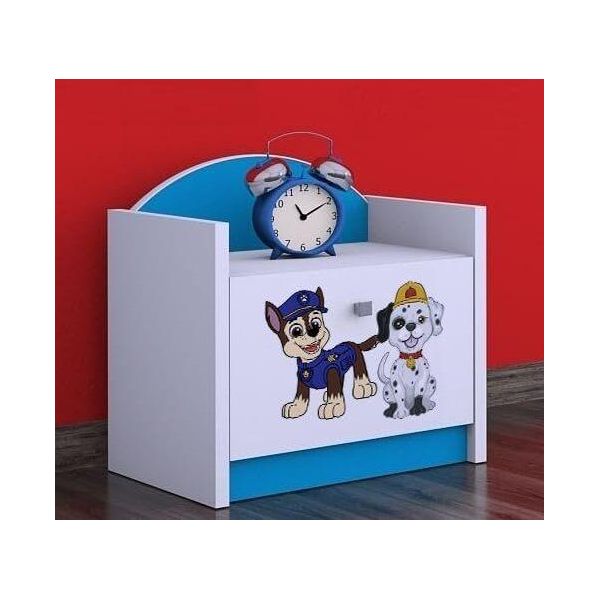 Bdw Comodino Camera Dei Bambini, Supercani, Comodino, Blu-image
