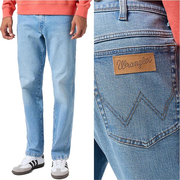 Wrangler, Jeanshosen Da Uomo, Vestibilità Dritta, Texas, W33 L32, Blau, Jeans, Baggyjeans, Buggy-image