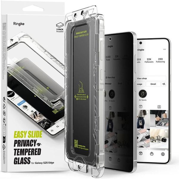 Ringke Easy Slide 2-Pack Vetro Per La Privacy Per Samsung Galaxy S25 Edge-image