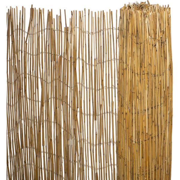 3.06 Frangivento Naturale In Canne - Circa 150 X 500 Cm - Schermo Naturale Per La Privacy (Grande)-image