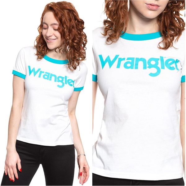 Wrangler Donna, Maglietta Ss Ringer Tee, Xs, Bianco, Sport, Tshirt, Camicia-image