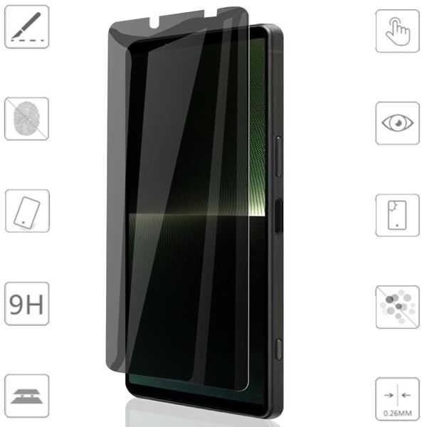 Per Sony Xperia 1 Vii 2.5D 0.26Mm Privacy H9 Vetro Temperato Trasparente Pellicola Di Protezione Accessori-image
