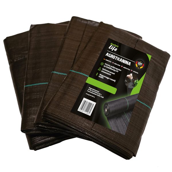 Agrotextil, Vello Per Erbacce Nero 0,8X10M - 100G/M² Resistente Ai Raggi Uv - Tappetino Per La Protezione Dalle Erbacce - Vello Di Per Giardino E Paesaggio-image