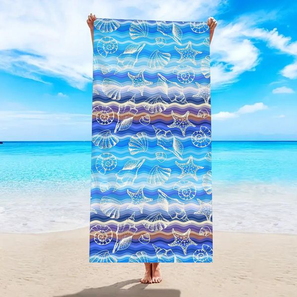 Telo Da Spiaggia Per Esterni Ad Asciugatura Rapida, 180X90 Cm Telo Da Bagno Con Stampa Estiva, Telo Da Spiaggia, Stile 8-image