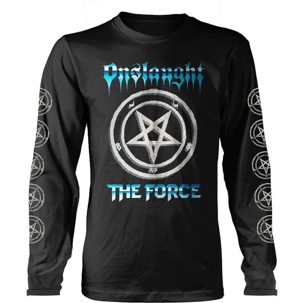 Onslaught - Maglietta "The Force"" Per Uomo/Donna Unisex A Maniche Lunghe PH4161 (L) (Nero)"-image
