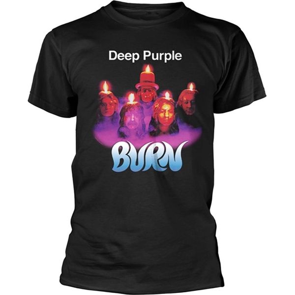 Deep Purple - Maglietta "Burn"" Per Uomo/Donna Unisex PH4464 (L) (Nero)"-image