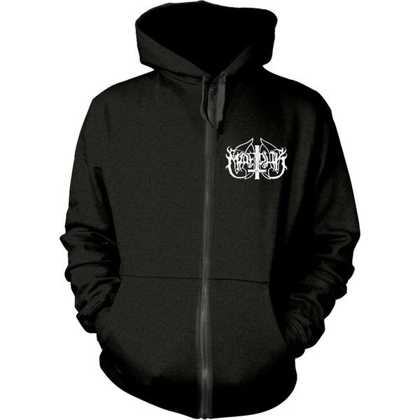 Marduk - Felpa Con Cappuccio "Panzer"" Con Zip A Tutta Lunghezza Per Uomo/Donna Unisex PH4155 (Xl) (Nero)"-image