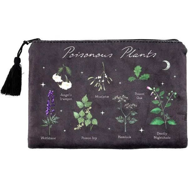 Something Different - Borsa Per Cosmetici "Poisonous Plants"" SD9933 (Taglia Unica) (Nero)"-image