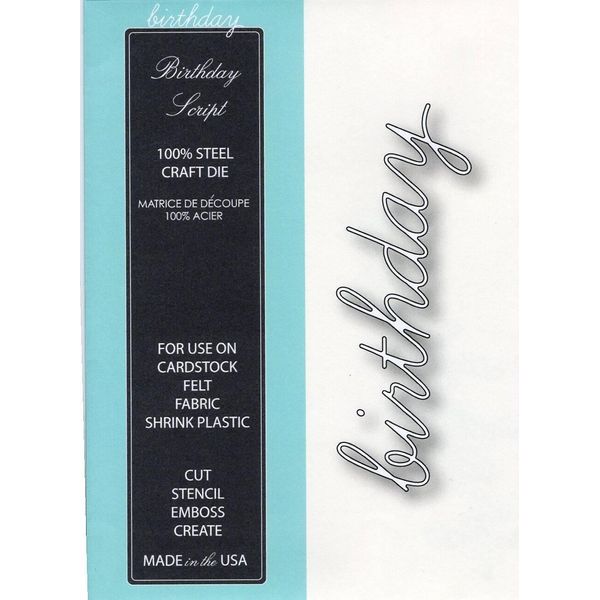 Memory Box Fustella Per Embossing Stencil Scrapbooking, Compleanno 98582-image
