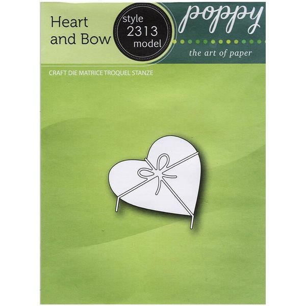 Fustella Per Goffratura Fustella - Poppystamps - Cuore E Fiocco Cuore Con Fiocco-image