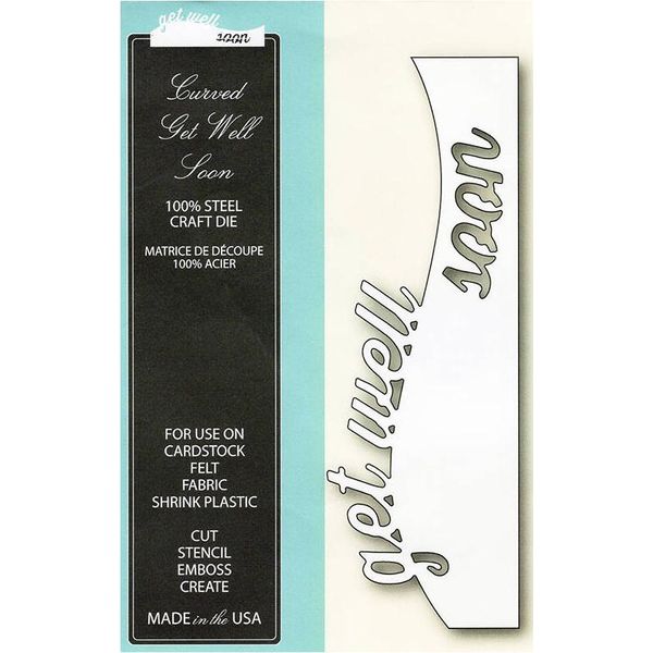 Memory Box Fustella Per Embossing Stencil Scrapbooking, Get Well Soon 99356-image