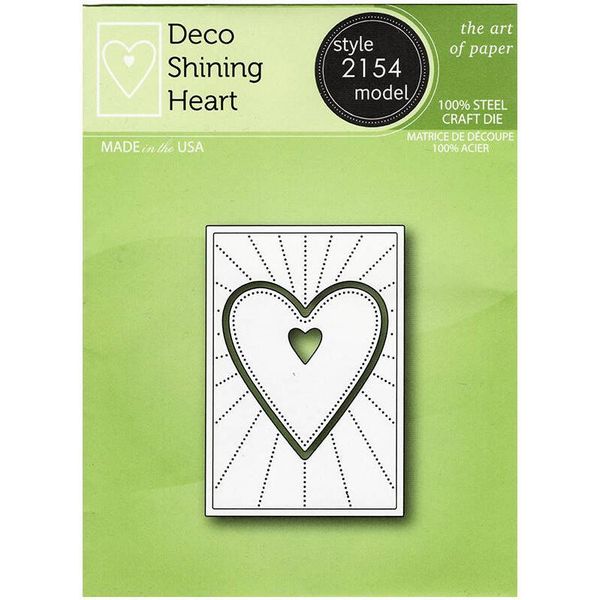 Fustella Di Goffratura Fustella Di Taglio - Poppystamps - Cornice Deco Shining Heart-image