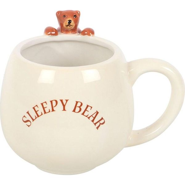 Something Different - Tazza Da Caffè "Sleepy Bear"", Rotonda SD10003 (Taglia Unica) (Bianco)"-image