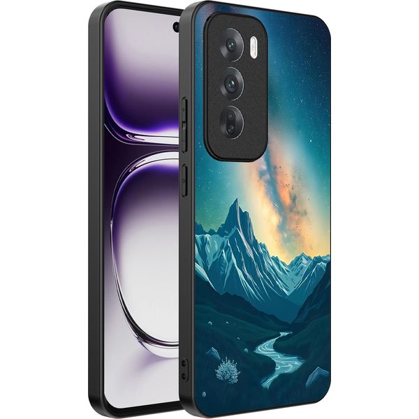 Smartphonica Custodia Per Telefono Adatta A Oppo Reno 12 Pro Con Impronta Di Cielo Stellato - Custodia Backcover In Tpu Con Design Spaziale E A Forma Di Via Lattea-image