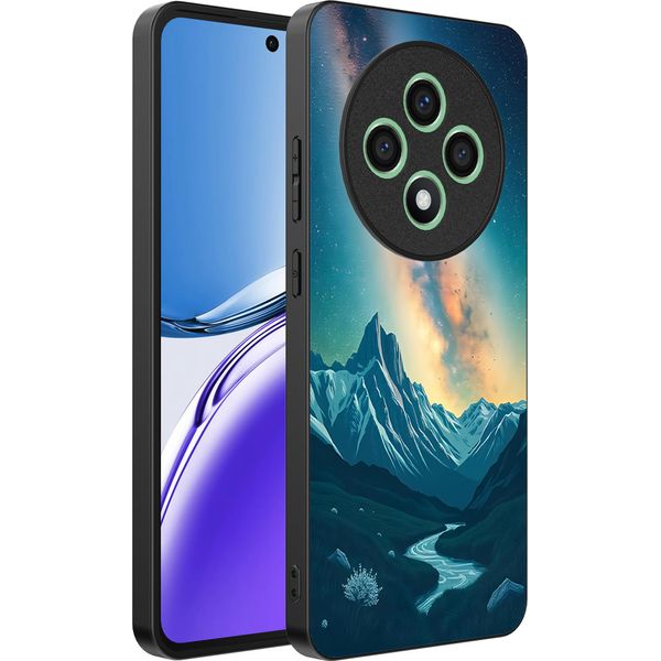 Smartphonica Custodia Per Telefono Adatta A Oppo Reno 12F Con Impronta Di Cielo Stellato - Custodia Backcover In Tpu Con Design Spaziale E A Forma Di Via Lattea-image