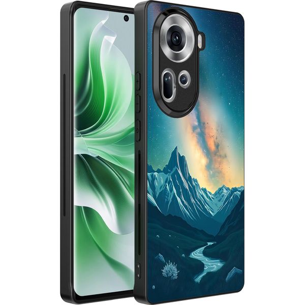 Smartphonica Custodia Per Telefono Adatta A Oppo Reno 11 Con Impronta Di Cielo Stellato - Custodia Backcover In Tpu Con Design Spaziale E A Forma Di Via Lattea-image