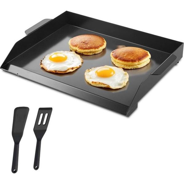 Piastra Per Grigliare Padella Piatta Per Grigliare - Pentole Per Barbecue Acciaio Al Carbonio - Grandi Dimensioni 502X370 Mm-image