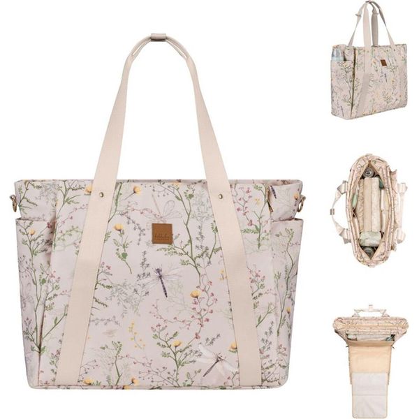 Borsa Fasciatoio Kikkaboo Firenze Fasciatoio, Cerniera, Tasche Per Biberon Beige-image