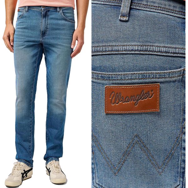 Wrangler, Jeanshosen Da Uomo, Vestibilità Dritta, Texas Slim, W36 L32, Blau, Jeans, Baggyjeans, Buggy-image