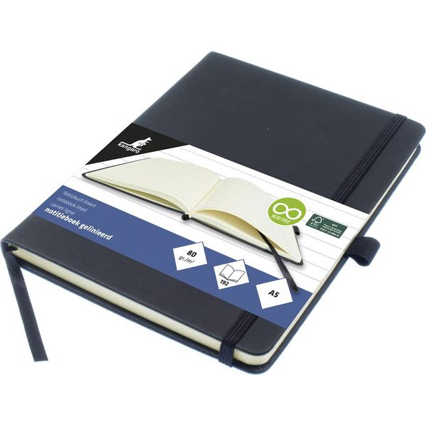 Kangaro K-552241 Quaderno Kangaro, 96 Fogli, Din A5, A Righe, Nero-image