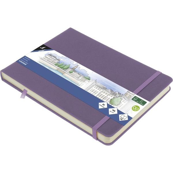 Kangaro K-861313 Quaderno Per Schizzi Kangaro, 80 Fogli, Din A5 Orizzontale, Viola Erica-image