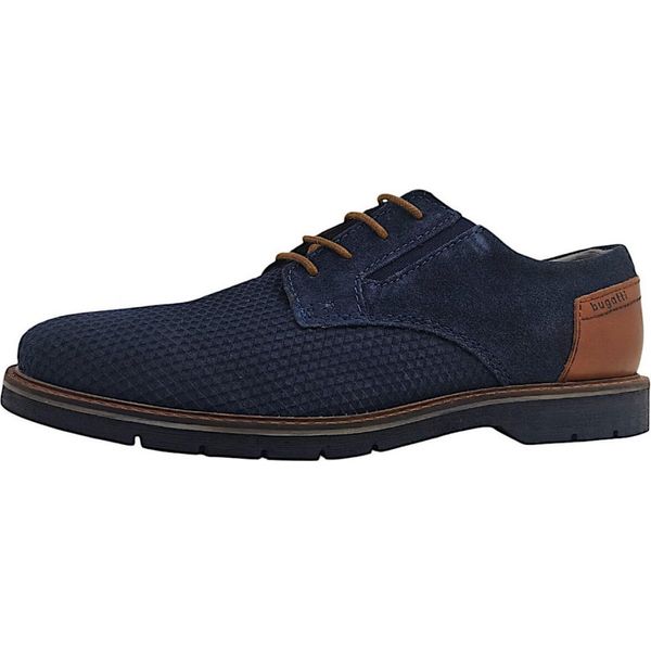Bugatti Scarpe Da Uomo Scarpe Business Eleganti Scarpe Stringate Blu Casual, Numero Di Scarpe: 45 Eu-image