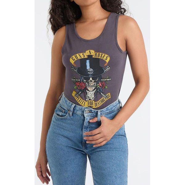 Amplified - Body "Top Hat Skull"" Da Donna GD2814 (L) (Charcoal)"-image
