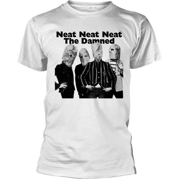 The Damned - Maglietta "Neat Neat Neat"" Per Uomo/Donna Unisex PH4582 (3XL) (Bianco)"-image