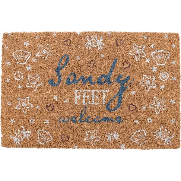 Something Different - Tappeto Per Porta "Sandy Feet Welcome"" SD10047 (Taglia Unica) (Naturale)"-image