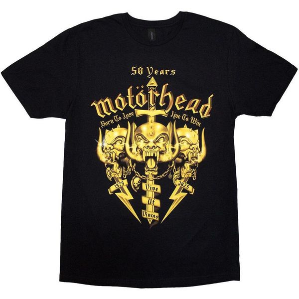 Motorhead - Maglietta "50 Years Swords & Warpig"" Per Uomo/Donna Unisex RO13446 (M) (Nero)"-image