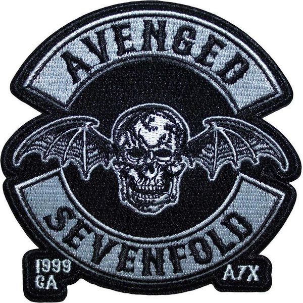 Avenged Sevenfold - Skull Bat - Toppa Da Stirare Sullo Scollo RO13670 (Taglia Unica) (Nero/Bianco)-image