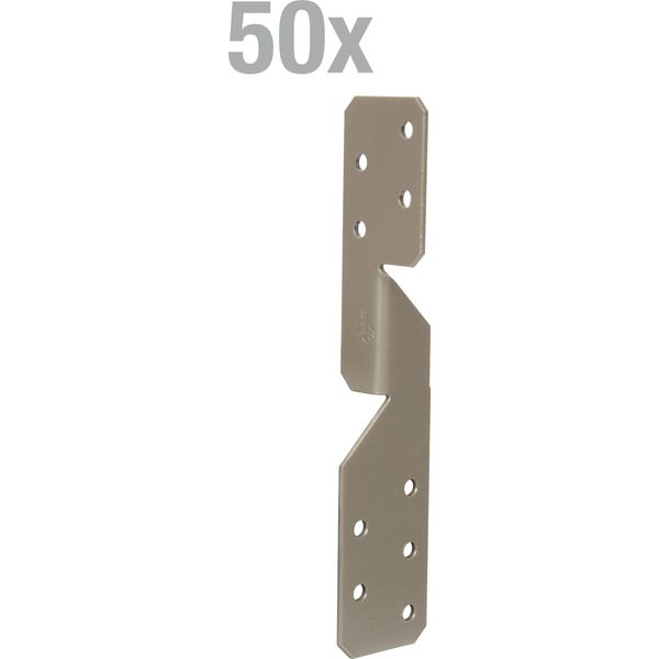 Alberts 821838 Ancoraggio Per Arcarecci Duravis®, Beige Perlato Con Rivestimento Duplex Ral 1035, Dimensioni 33 X 33 X 170 Mm, Set Di 50 Pezzi-image
