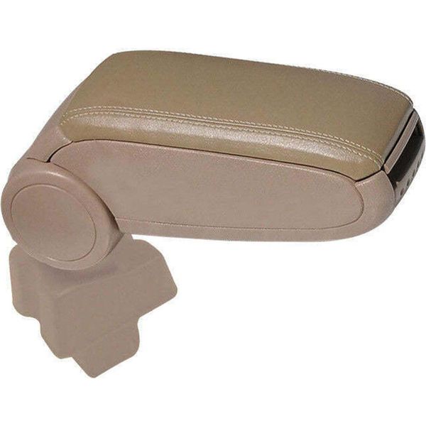 Bracciolo Centrale Bracciolo Console Centrale Per Skoda Rapid 2012-2019 Finto Cuoio Beige-image