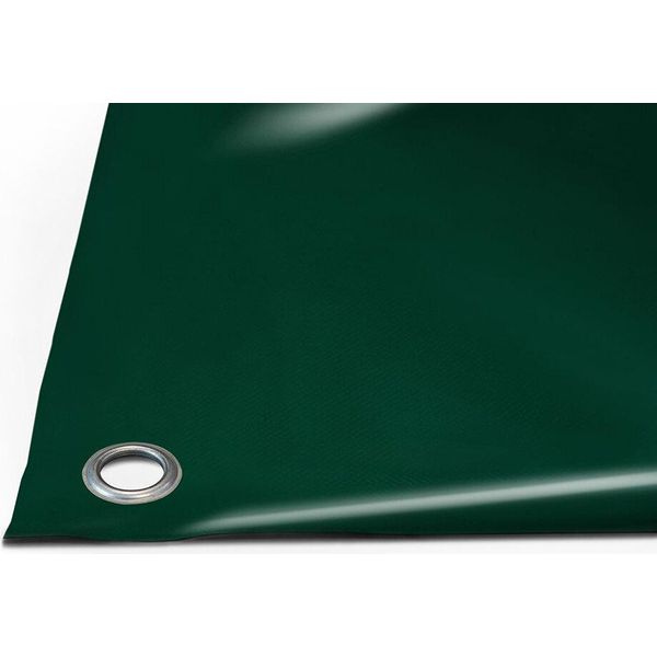 Telone Per Camion In Pvc 900G/M² (3M X 7M, Occhielli Rotondi Da 20 Mm, Verde RAL6005) Al Metro Con/Senza Occhielli Telone Per Tetti Telone Per Camion Industriali Telone Per Campeggi Telone Di Protezione Telone Di Legno-image
